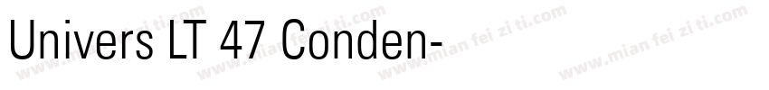 Univers LT 47 Conden字体转换